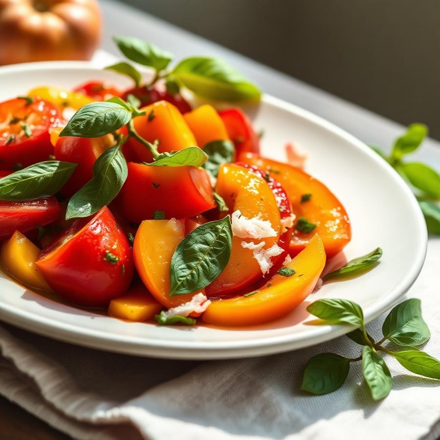 Tomato & Peach Salad
